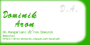 dominik aron business card